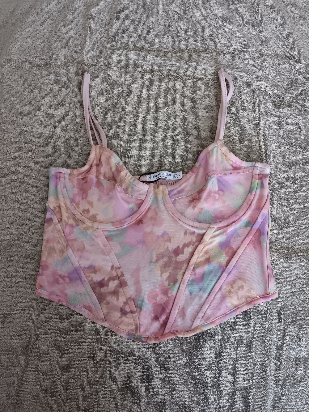 Stradivarius Multicolor Corset Crop Top